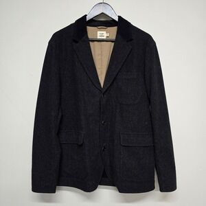 Flint and Tinder Flex Knit Chore Blazer Mens 40 Charcoal Grey Cotton Workwear